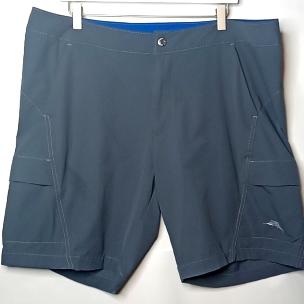 Tommy Bahama Board Shorts/ Swim trunks size 38 grey cargo style